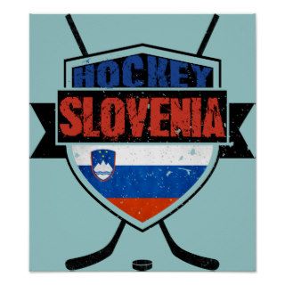 Slovenia Ice Hockey Shield Posters