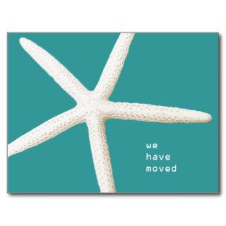 Big Starfish Moving Notice Custom Postcard