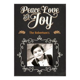 Peace Love Joy Photo Holiday Greeting Card