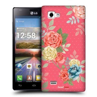 Head Case Designs Blooms In Pink Nostalgic Rose Patterns Hard Back Case Cover For LG Optimus 4X HD P880 Cell Phones & Accessories