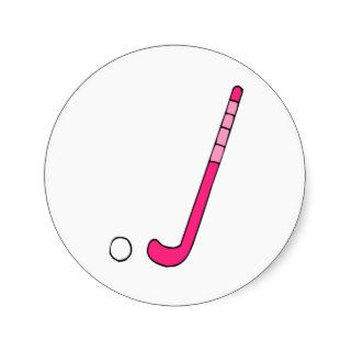 Field Hockey pink stick Stickers
