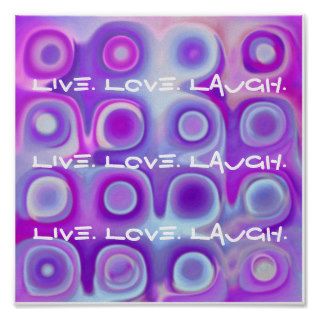 Live Love Laugh Poster   PURPLE & ORCHID
