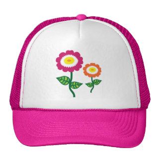 Funky Art Flowers Mesh Hats