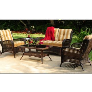 Agio Amherst Tan/ Brown 4 Piece Outdoor Dining Set Upton Home Sofas, Chairs & Sectionals