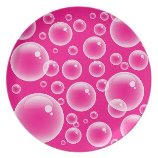 Pink Bubbles Party Plates