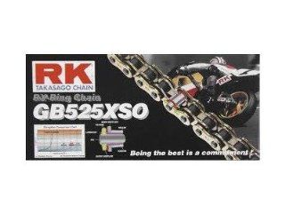 RK Racing Chain GB525XSO 100FT Gold Finish 100' High Performance Street/Sport Bike RX Ring Motorcycle Chain Roll Automotive