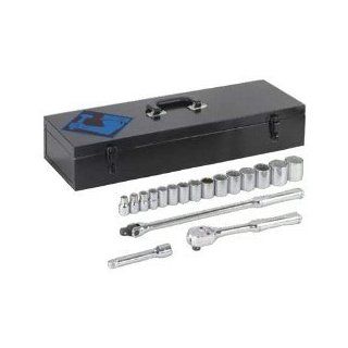 ARMSTRONG TOOLS 15 525 18 PIECE 1/2'' DRIVE, 12 POINT FRACTIONAL SOCKET SET W/ RATCHET EXTENSION BAR AND CASE