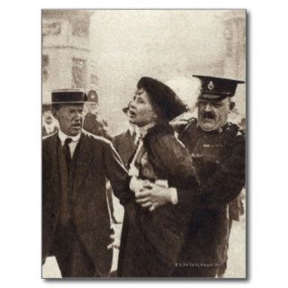 Emile Pankhurst arrested during protest 2 Post Cards