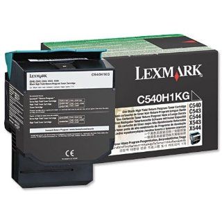 Original Lexmark C540H1KG 2500 Yield Black Toner Cartridge   Retail Electronics