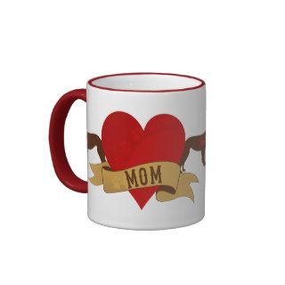 Borzoi Mom [Tattoo style] Coffee Mugs