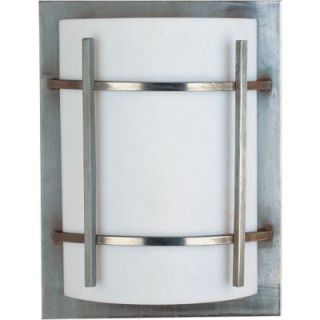 Illumine 1 Light Outdoor Wall Lantern White Glass Brushed Metal Finish HD MA40677739