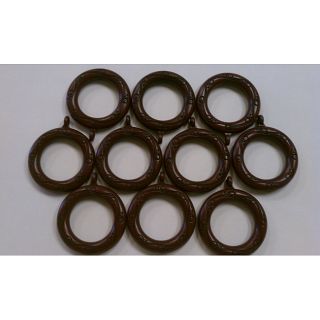 Red Mahogany Wooden Rings (Set of 10) Arlo Blinds Curtain Hardware
