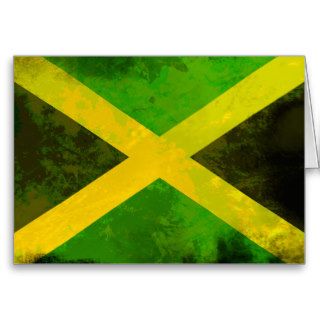 jamaica flag   reggae roots card