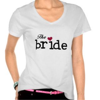 Black Text The Bride Tshirts and Gifts