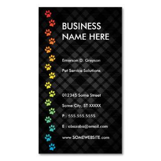 pet sitter streamline rainbow business card