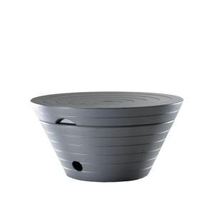 dotchi Erie 22 in. Hose Bowl with Lid in Anthracite B07300S192DS