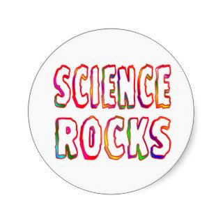 Science Rocks Round Stickers
