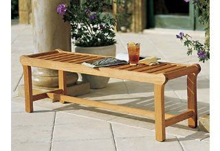 Grade A Teak Wood Luxurious 55" Backless Bench / Stool [** Bench & Cushions Sold Separately   Choose Below**]  Outdoor Benches  Patio, Lawn & Garden