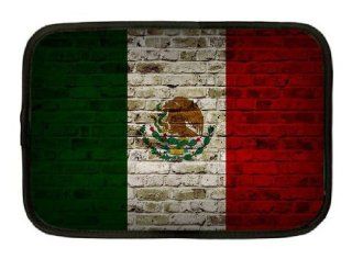 Mexico Flag Brick Wall Design Neoprene Sleeve   Fits all iPads and Tablets Computers & Accessories