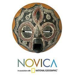 Handcrafted Sese Wood 'Fire' Africa Mask (Ghana) Novica Masks