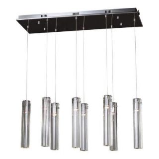 PLC Lighting 8 Light Polished Chrome Chandelier with Clear Glass Shade CLI HD21185PC