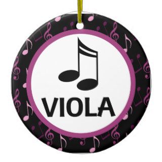 Viola Music Christmas Orchestra Ornament