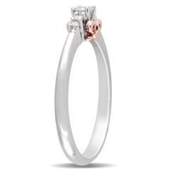 Miadora 14k Gold/Silver Rose Accent Diamond Ring Miadora Diamond Rings