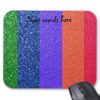 Rainbow glitter mouse pad