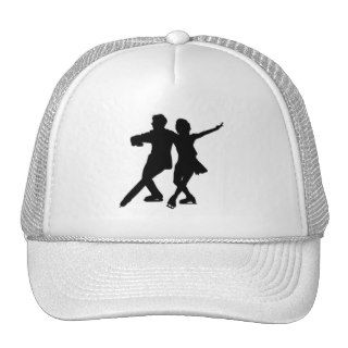 Ice Dancing Couple Silhouette Hat