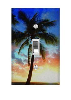 Palm Tree Light Switch Cover (style 3)   Single Switch Plates  