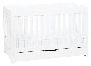 Mercer 3 in 1 Convertible Crib w/ Guard Rail Bottom Drawer   White by DaVinci  Babyletto Mercer  Baby