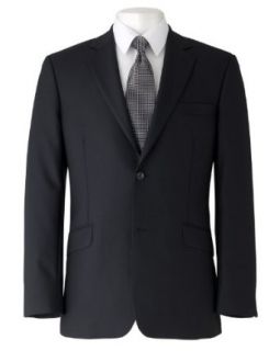 Savile Row Mens Black Two Button Tailored Suit Jacket Size 40" at  Mens Clothing store