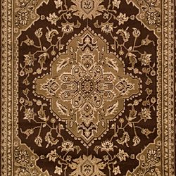 Loomed Free form Chocolate Brown Geometric Rug (7'9 x 11'2) Surya 7x9   10x14 Rugs