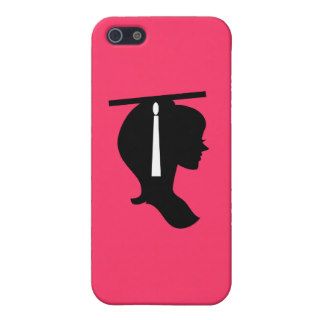 Graduate Pink Silhouette iPhone 5 Case