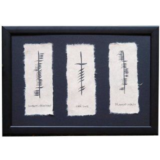 Ogham Ancient Irish Writing Friendship, Love & Loyalty Triple Print   Delivery from Ireland within 6 9 Days   Artwork