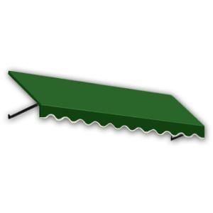 AWNTECH 4 ft. Dallas Retro Awning for Low Eaves (18 in. H x 36 in. D) in Forest ER1836 4F