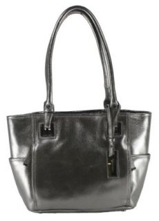 Calvin Klein Pebbled Leather Side Pocket Tote Handbag, Style H2RAA543, Pewer Clothing