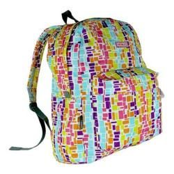 J World Campus Backpack Squares Neon J World Fabric Backpacks