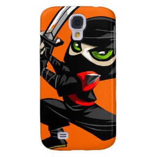 Ninjabra   Wasabi on Orange Samsung Galaxy S4 Case