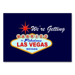 We're Getting Married in Fabulous Las Vegas Card Business Card Template