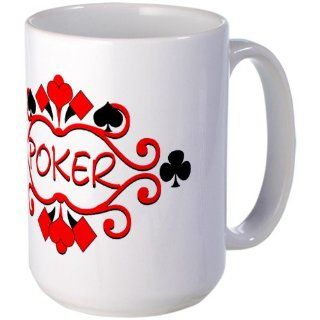  Poker Design Large Mug Large Mug   Standard Kitchen & Dining