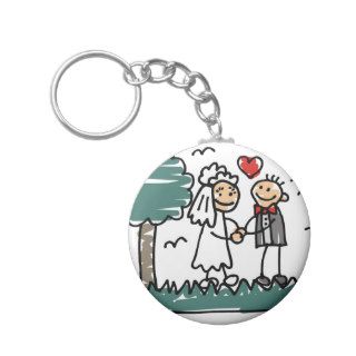 Big Day Chic Complementing Personalizable Keychain