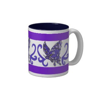 Tribal butterfly coffee cup mugs