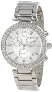 Akribos XXIV Women's AK529SS Diamond and Crystal Accented Swiss Quartz Chronograph Watch at  Women's Watch store.