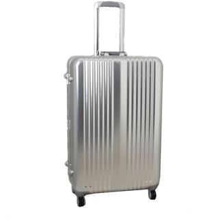 World Traveler Silver Bullet 24 inch Silver Aluminum Spinner Upright Luggage with TSA Locks World Traveler 24" 25" Uprights