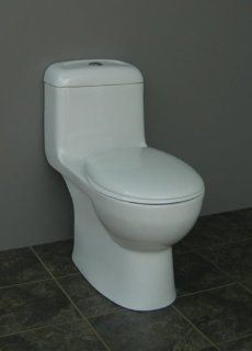 Caroma water saving toilet Caravelle one piece easy height round front plus 989668 29 3/4"L x 14 3/4"W x 30 1/2"H    