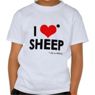 I Love * Sheep T shirts
