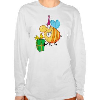 funny happy birthday bumble bee cartoon character t shirt