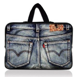 Old Jeans 14" 14.4" inch Notebook Laptop Case Sleeve Carrying bag with Hide Handle for Lenovo Y470 Y480/ASUS A43 N46 X84/Samsung 530 Q470 Q460/DELL Inspiron 14R Vostro 1450 XPS 14/HP DV4 ENVY 4 G4/TOSHIBA 800/SONY EG3/ACER/Thinkpad E420 Computer