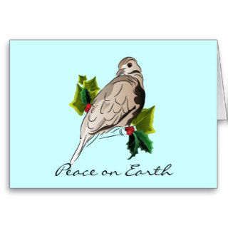 Peaceful Dove with holly and Ivy Christmas Greeting Cards